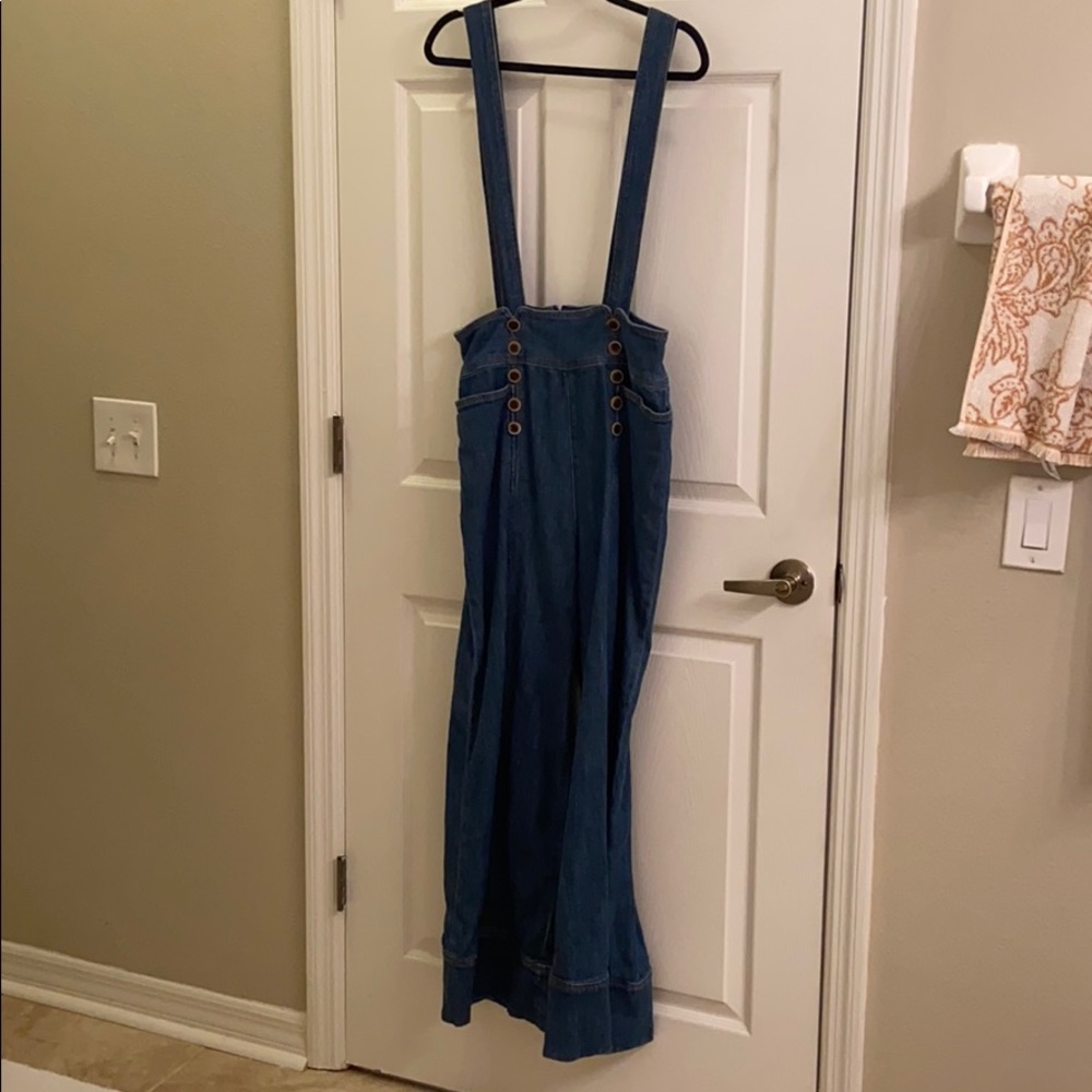 Anthropologie pilcro wide leg overalls